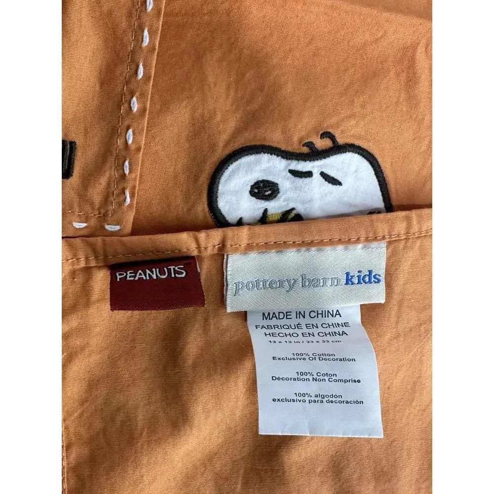 Pottery Barn Kids Cloth Snoopy happy thanksgiving tablecloth Plus Napkins